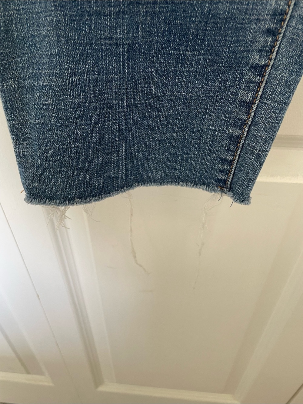 Sonoma Medium Blue Cropped Boyfriend Jeans with Raw Hem - Picture 4 of 10